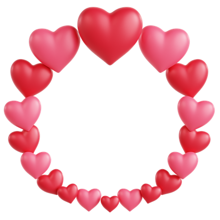 Hearts Frame Ornament  3D Icon