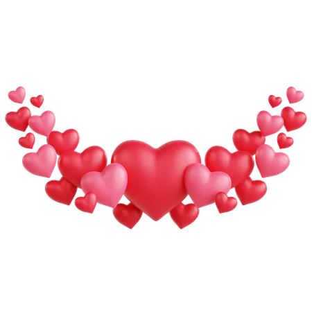 Hearts Frame Ornament  3D Icon