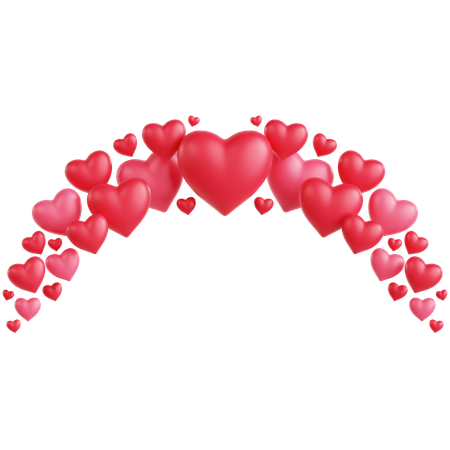 Hearts Frame Ornament  3D Icon