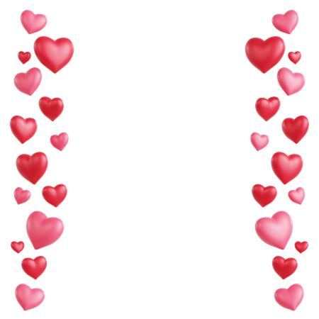 Hearts Frame Ornament  3D Icon