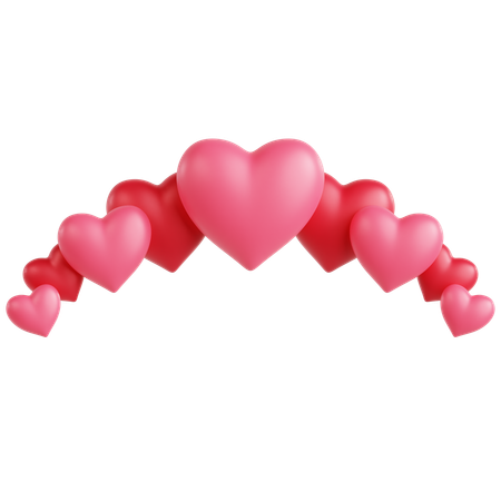 Hearts Frame Ornament  3D Icon