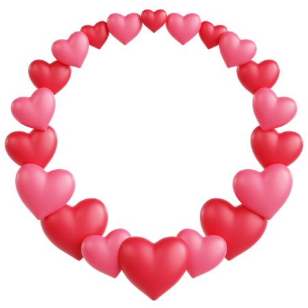 Hearts Frame Ornament  3D Icon
