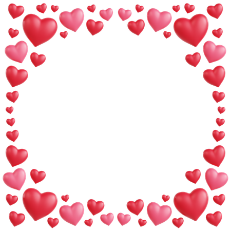 Hearts Frame Ornament  3D Icon