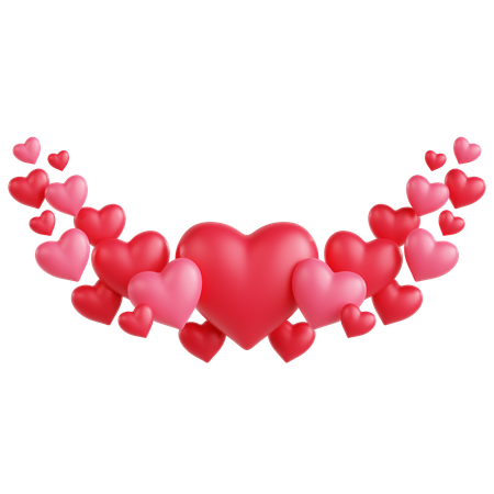Hearts Frame Ornament  3D Icon