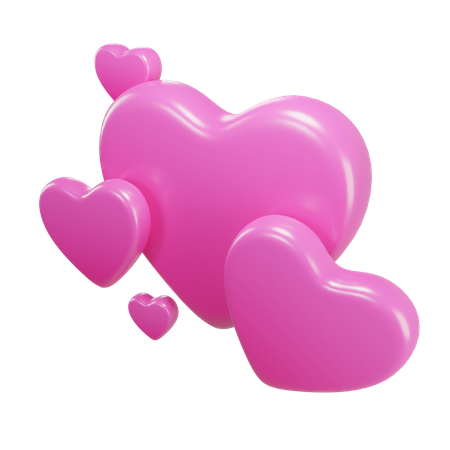 Hearts Of Love  3D Icon