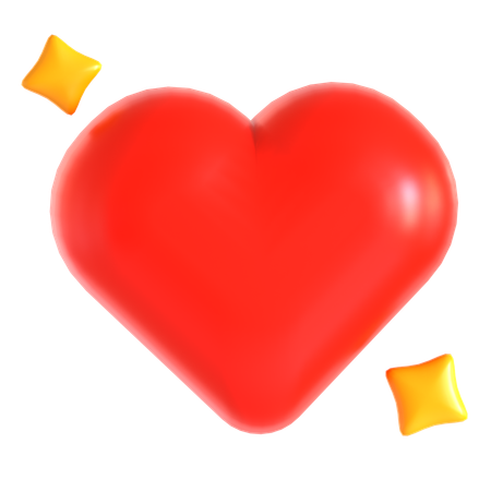 Hearts Sparkle  3D Icon