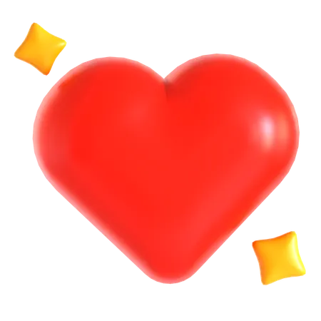 Hearts Sparkle  3D Icon
