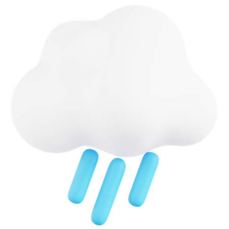 大雨  3D Icon