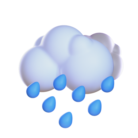 Heavy rain  3D Icon