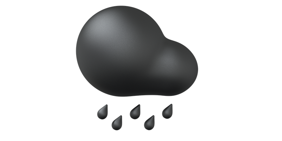 Heavy rain 3D Illustration