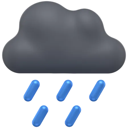 Heavy rain  3D Icon