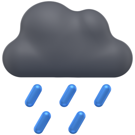 Heavy rain  3D Icon