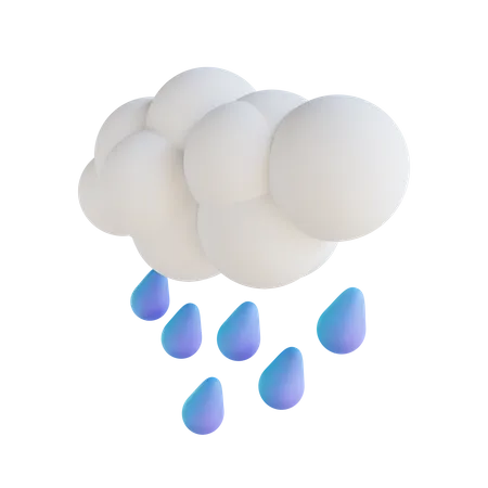 Heavy Rain  3D Illustration