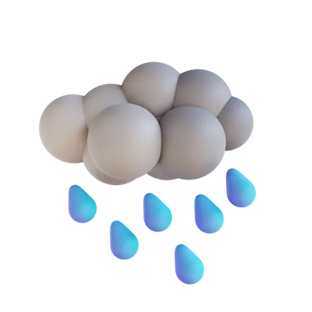 Heavy Rain  3D Illustration