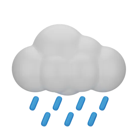Heavy Rain 3 D Weather 3D Icon