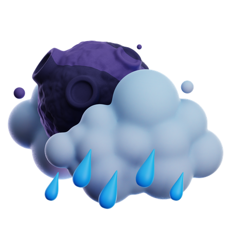 HEAVY RAIN AT NIGHT  3D Icon