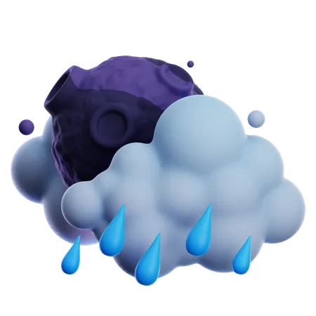 HEAVY RAIN AT NIGHT  3D Icon