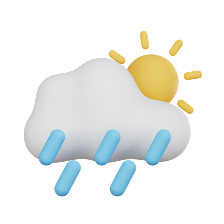 Heavy Rain Day  3D Icon