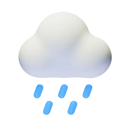 Heavy Rain Day Cloud  3D Icon