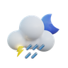 3d rain night emoji