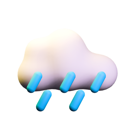 大雨の天気  3D Icon