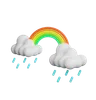 Heavy Rain with Rainbow