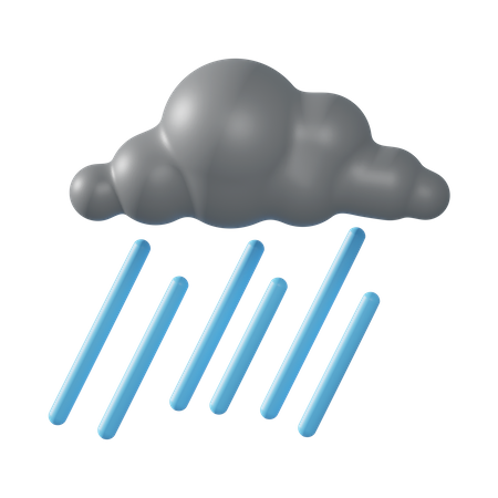 Heavy Rainfall  3D Icon