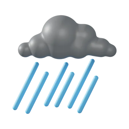 Heavy Rainfall  3D Illustration