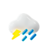 3d heavy rain emoji