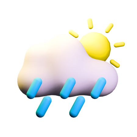 Heavy Rainy Day Weather  3D Icon