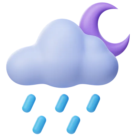 Heavy Rainy Night  3D Icon