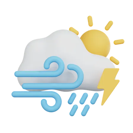 Heavy Storm Day  3D Icon