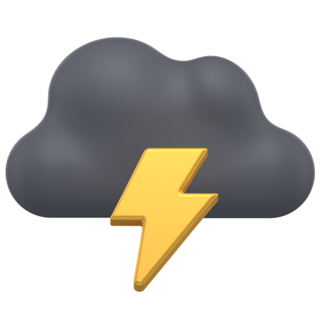 Heavy thunderstorm  3D Icon