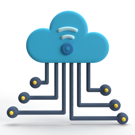 Hébergement cloud  3D Icon