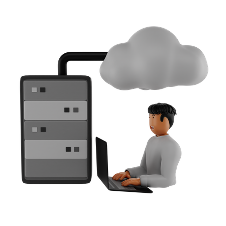 Hébergement cloud  3D Icon