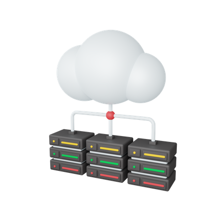 Hébergement cloud  3D Illustration