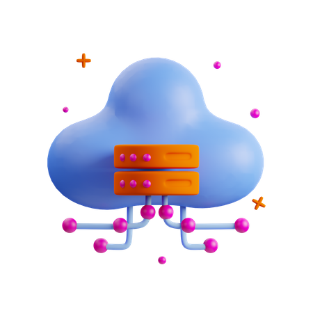 Hébergement cloud  3D Icon