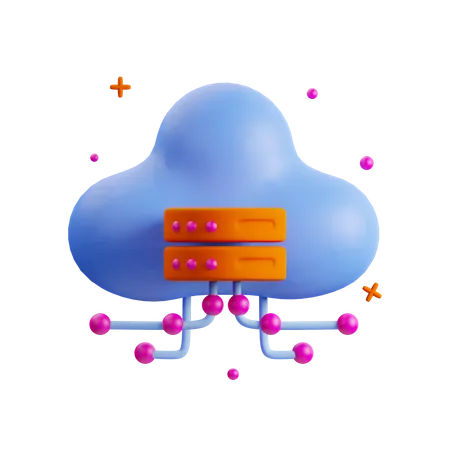 Hébergement cloud  3D Icon