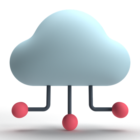 Hébergement cloud  3D Icon