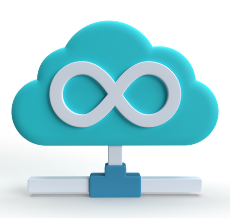 Hébergement cloud  3D Icon