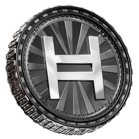 Hedera 3 D Coin 3 D Crypto Coin 3D Icon