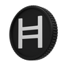 3d hedera coin logo