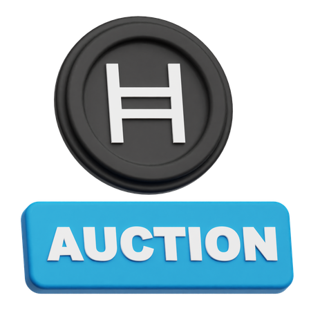 Hedera Coin Auction  3D Icon