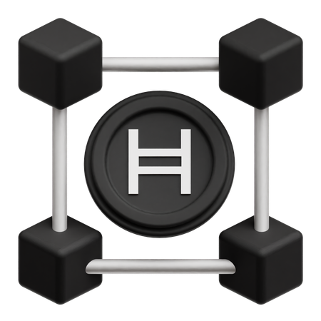 Pièce de monnaie blockchain hedera  3D Icon