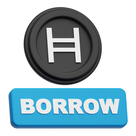 Hedera Coin Borrow  3D Icon