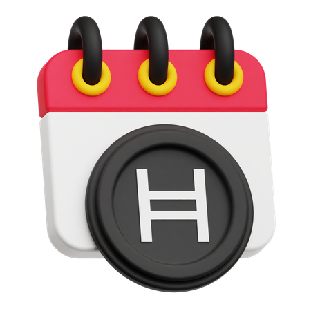 Hedera Coin Calendar  3D Icon