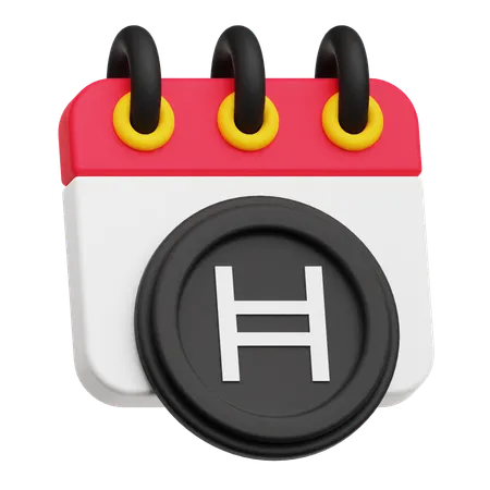 Hedera Coin Calendar  3D Icon