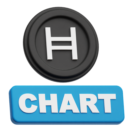 Hedera Coin chart  3D Icon