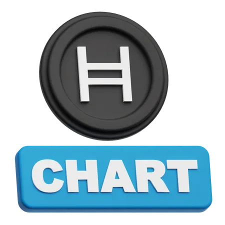 Hedera Coin chart  3D Icon