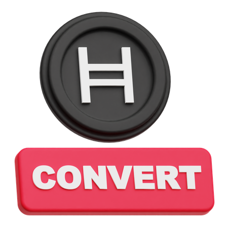 Hedera Coin convert  3D Icon